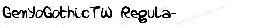 GenYoGothicTW Regula字体转换